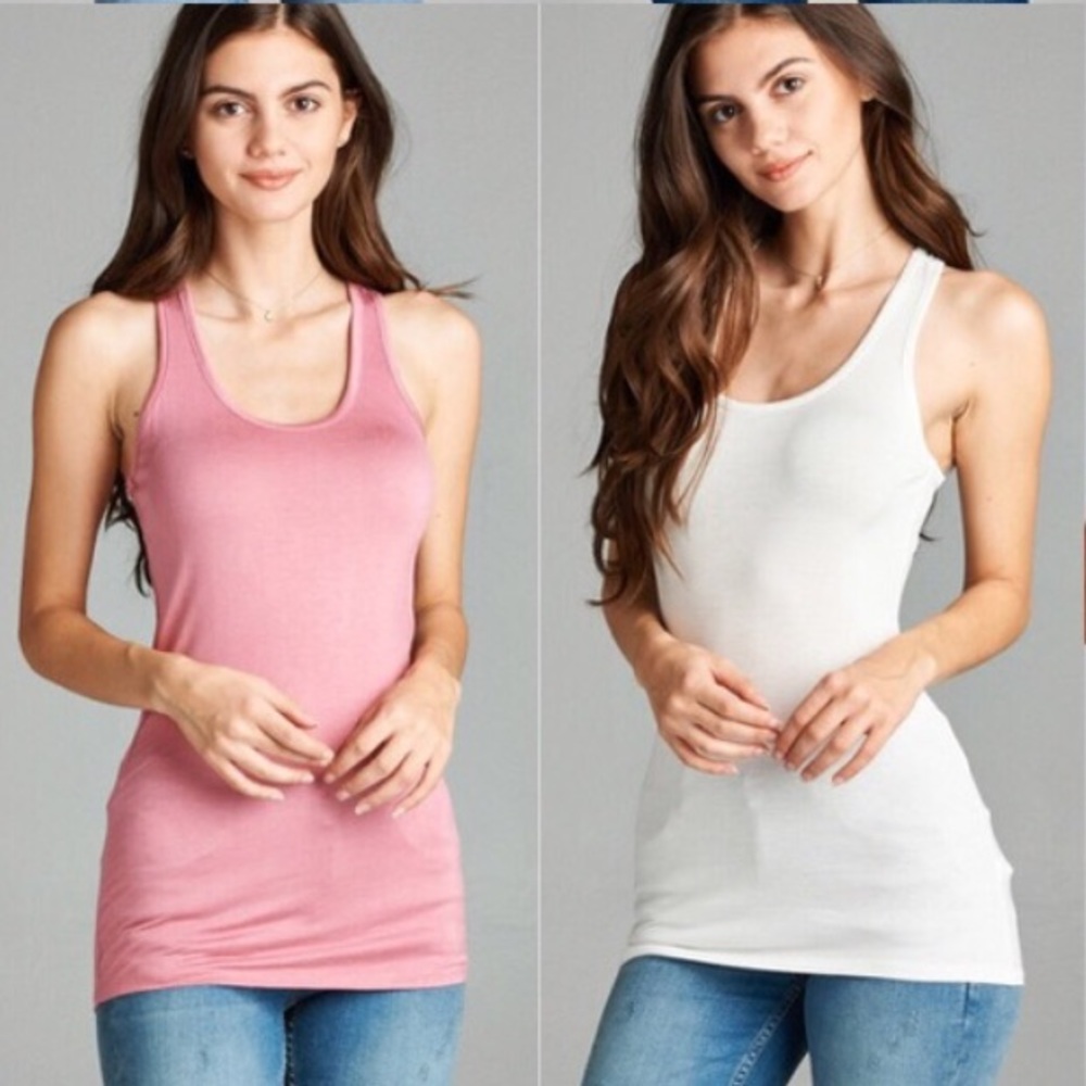Light Gray Racerback Tank ♡ - Picture 3 of 4